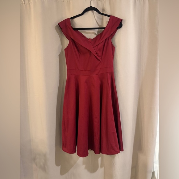 Source Unknown Dresses & Skirts - Women’s No Brand Burgundy Off the Shoulder Dress
